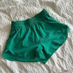 Lululemon Track That High Rise Lined Short 3” (Kelly Green)